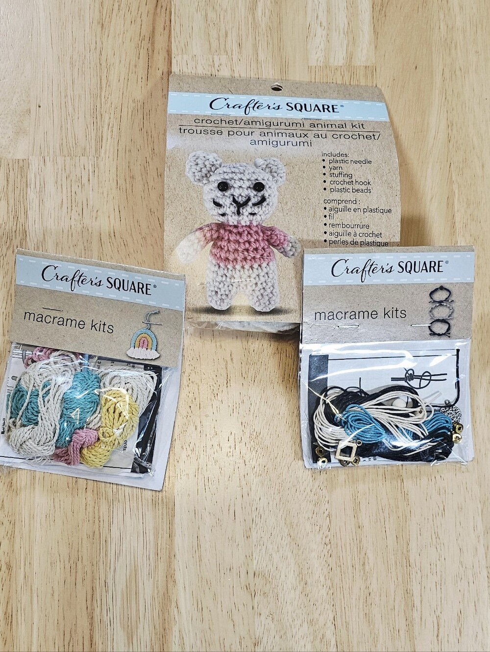 2 Macrame Kits + 1 Crochet Kit Bundle